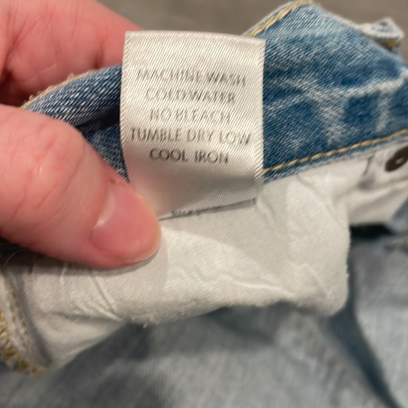 PERFECT CONDITION Pistola Gigi Mid Rise Denim Mini Shorts in Medium Blue size 31 - Picture 9 of 9